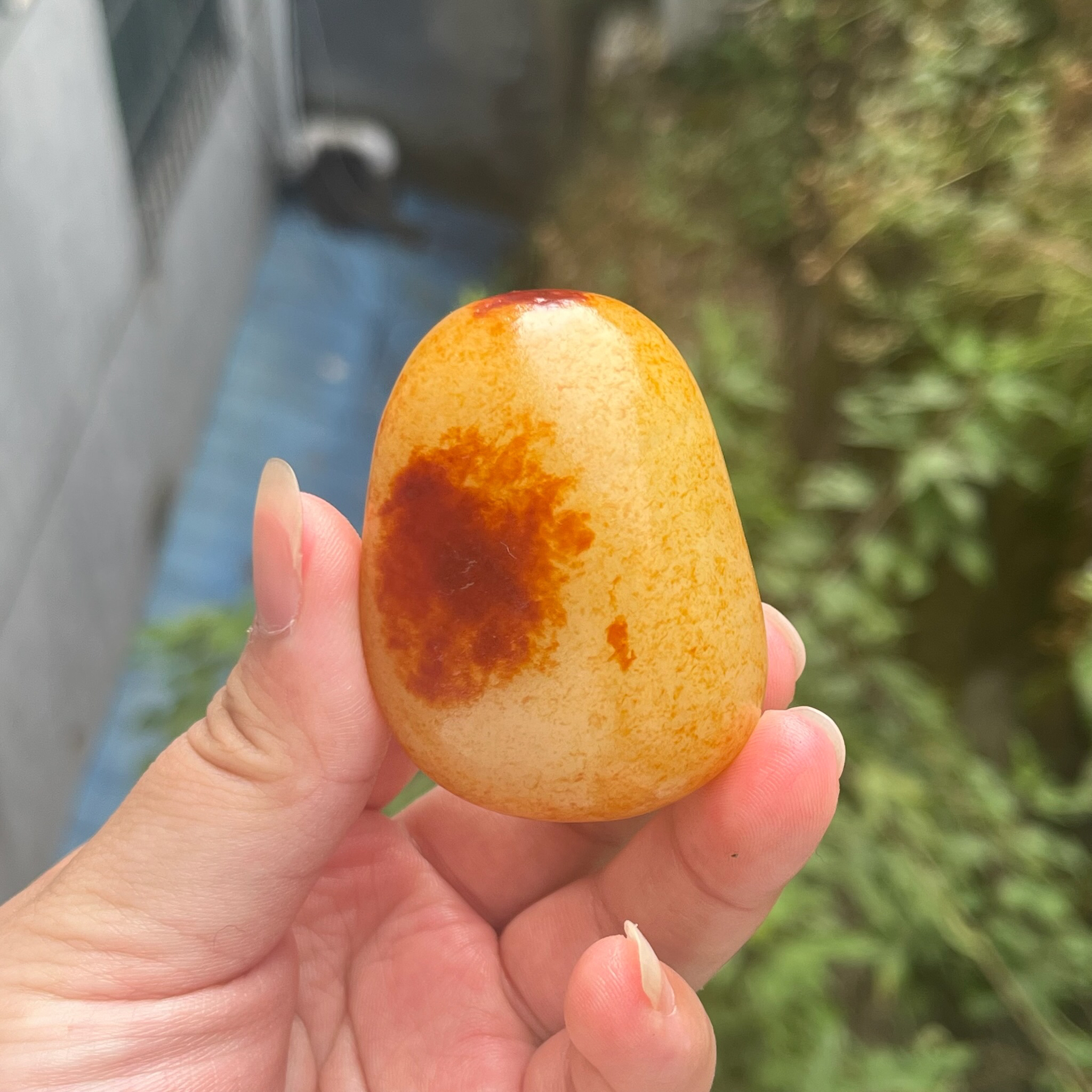 【底价已开价】92克和田玉红皮手把件图文398