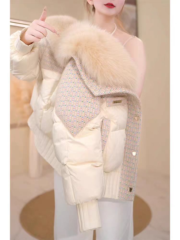 【有运费险】贵妇气质优雅时尚羽绒服女款2025新款毛领可拆卸DR