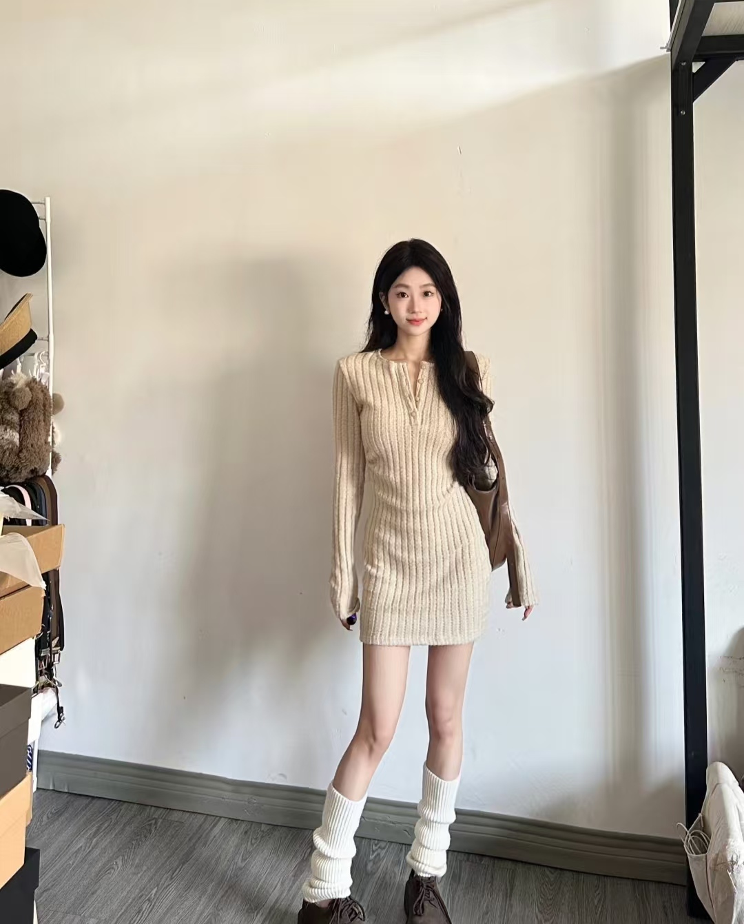 【D701-770】针织贸易早秋装2025新款女士装洋气连衣裙