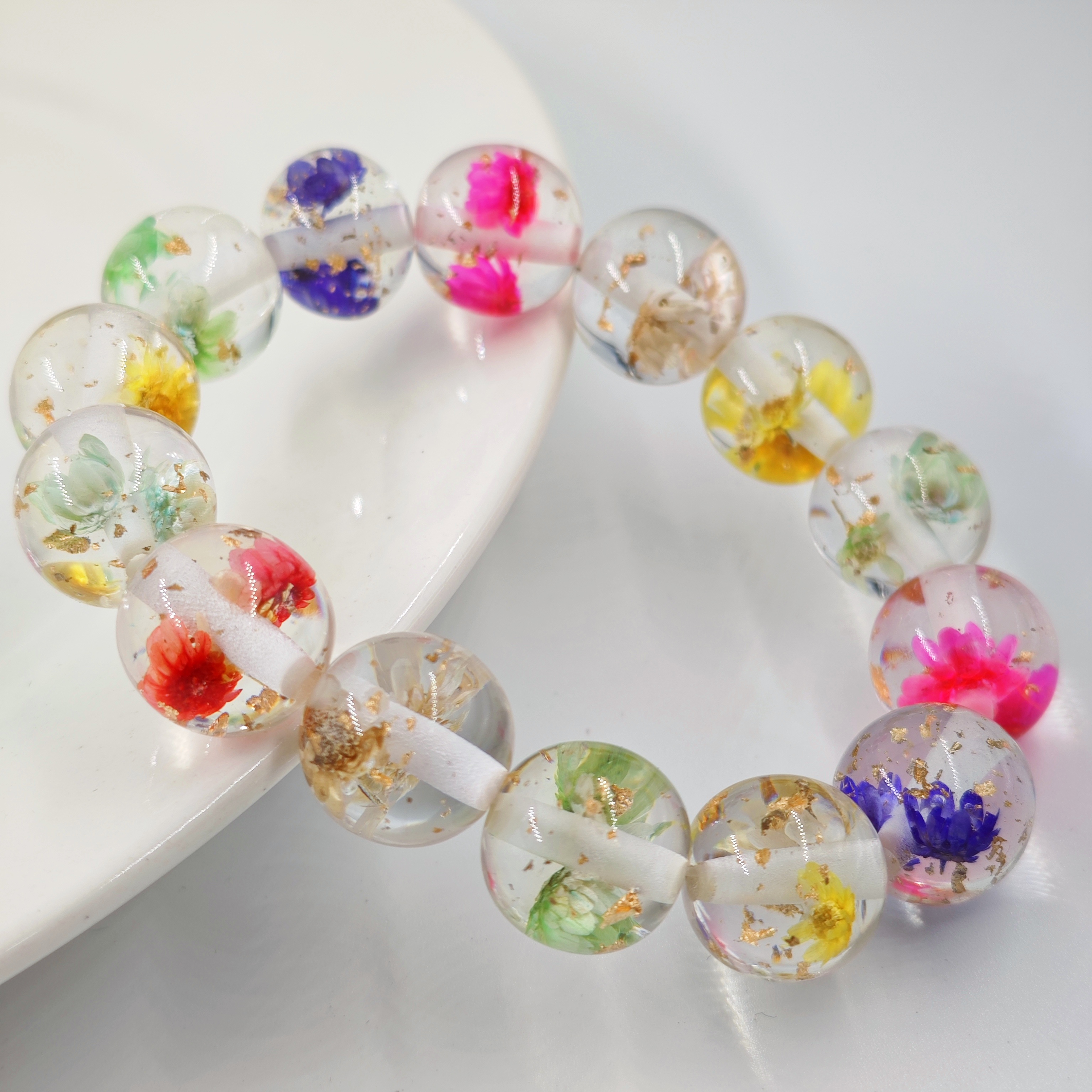  G360唯美古风时尚经典百搭秋华多宝树脂手串