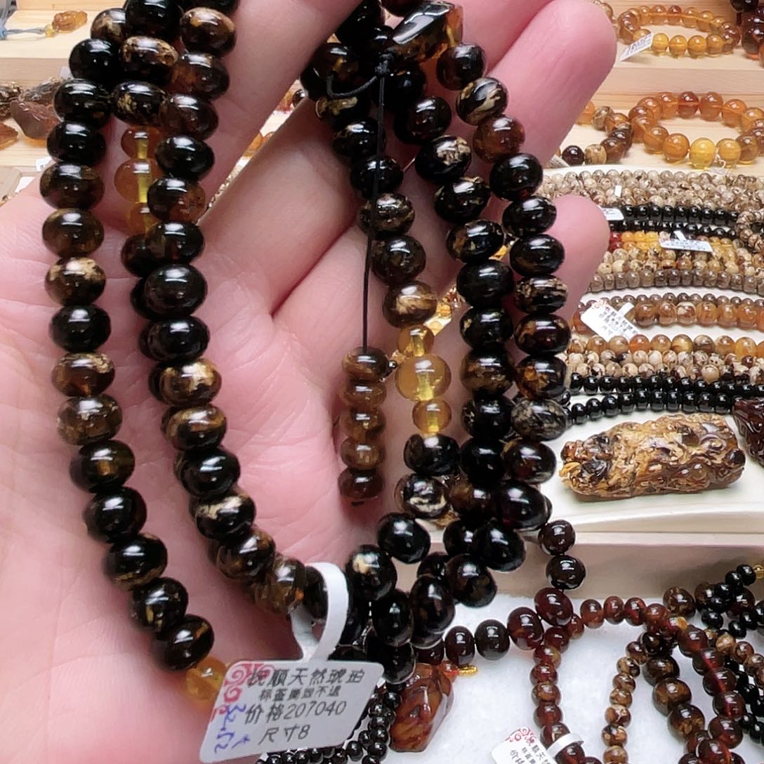 琥珀耳饰未镶嵌氷**樂八20384