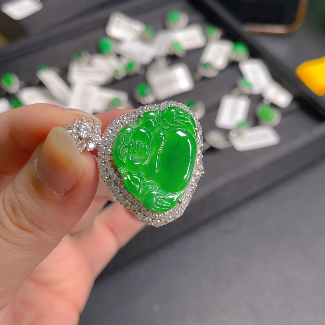 吊坠(不含链)银S925镶嵌翡翠寄*