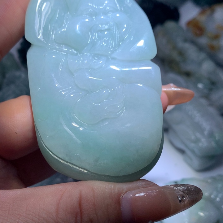 翡翠未镶嵌颈饰保真天然A货翡翠