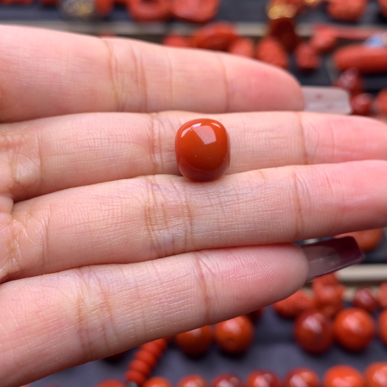 【闪购商品】南红玛瑙老型单珠10mm 未镶嵌卢*