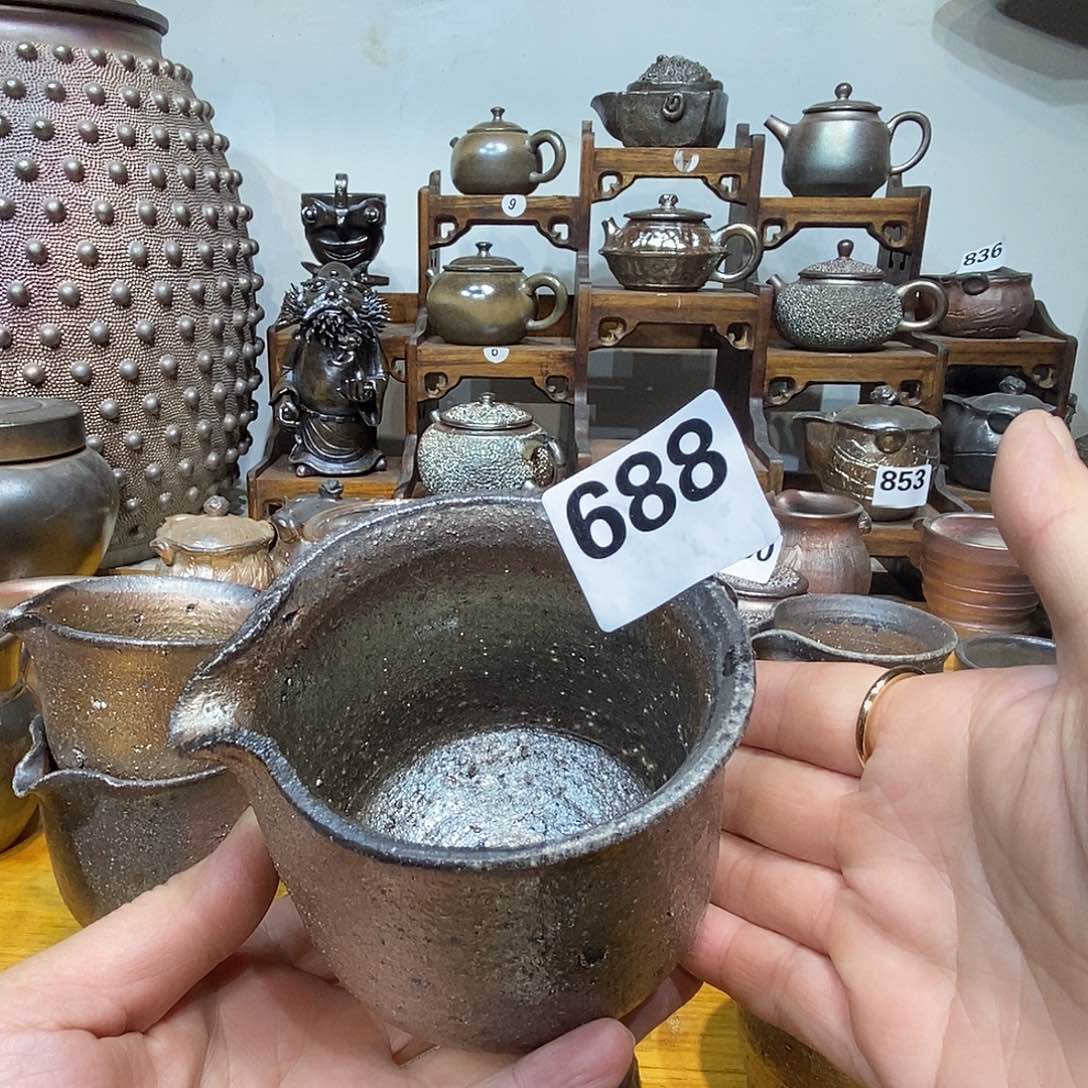 菲*遥高温柴烧陶泥公杯