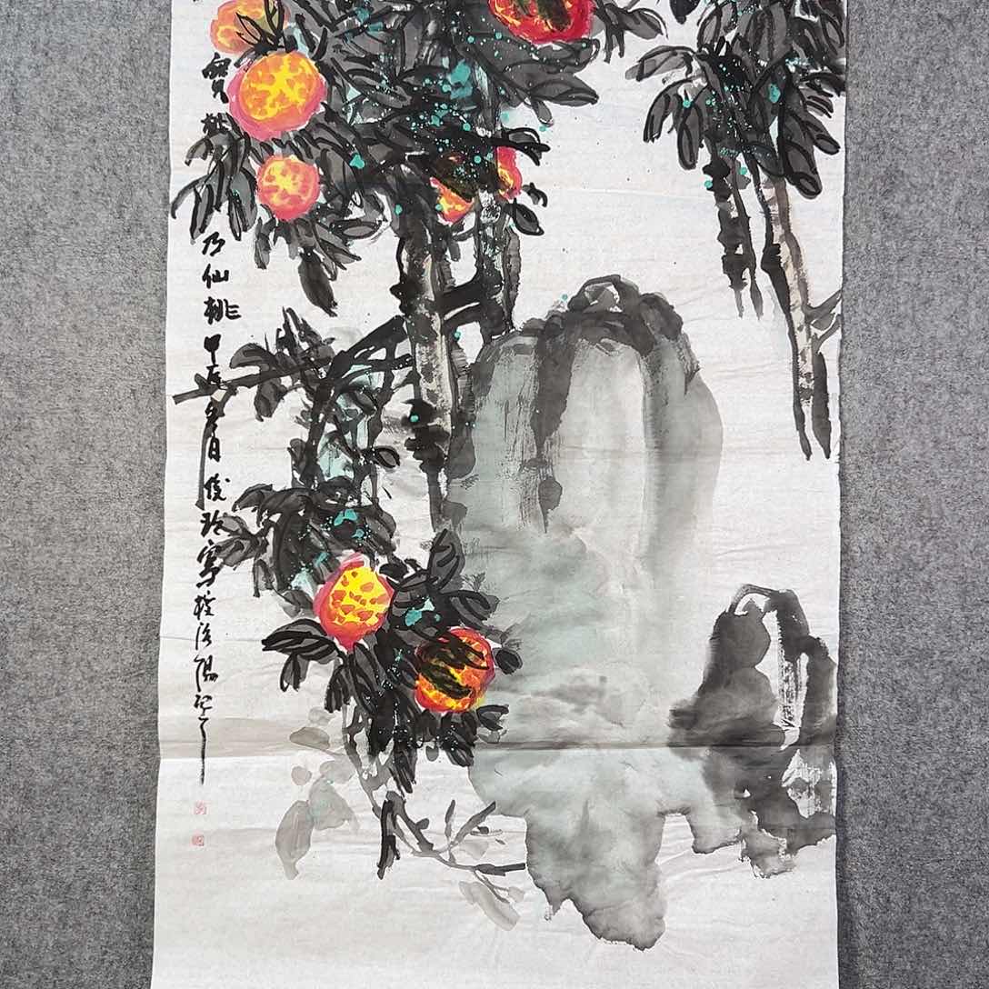 国画492 花鸟在此鸣叫的声响声