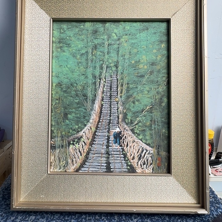 中古字画作品有磕碰瑕疵拍下看