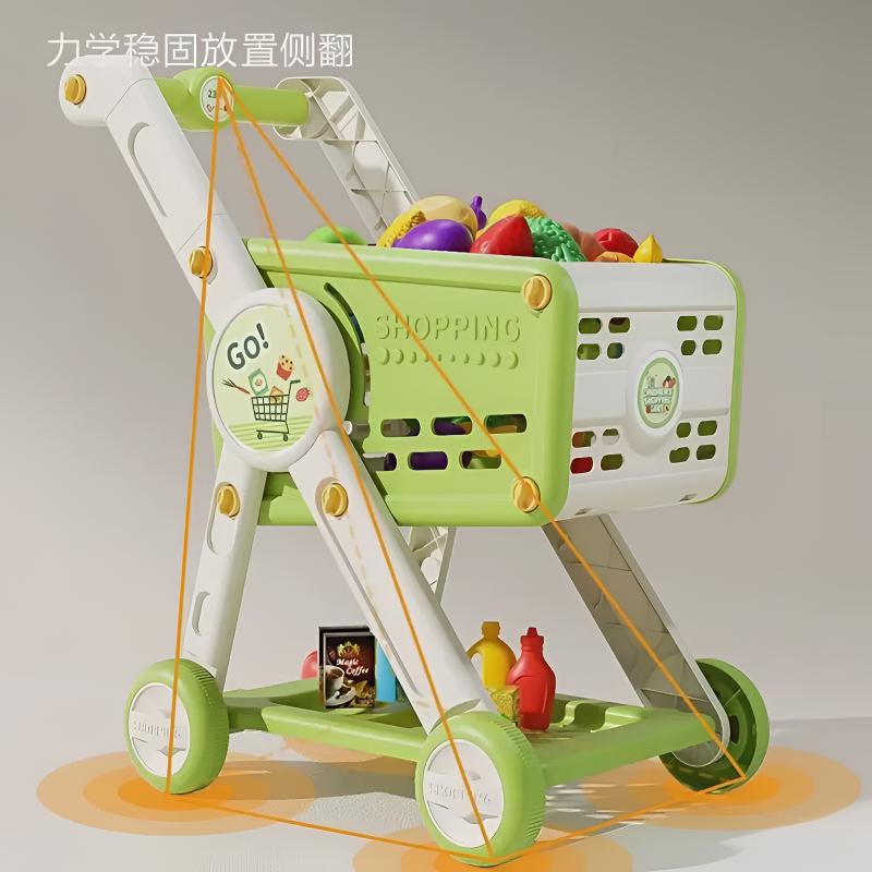 超大可调节54CM玩具实验购物车男女仿真超市科学趣味购物车