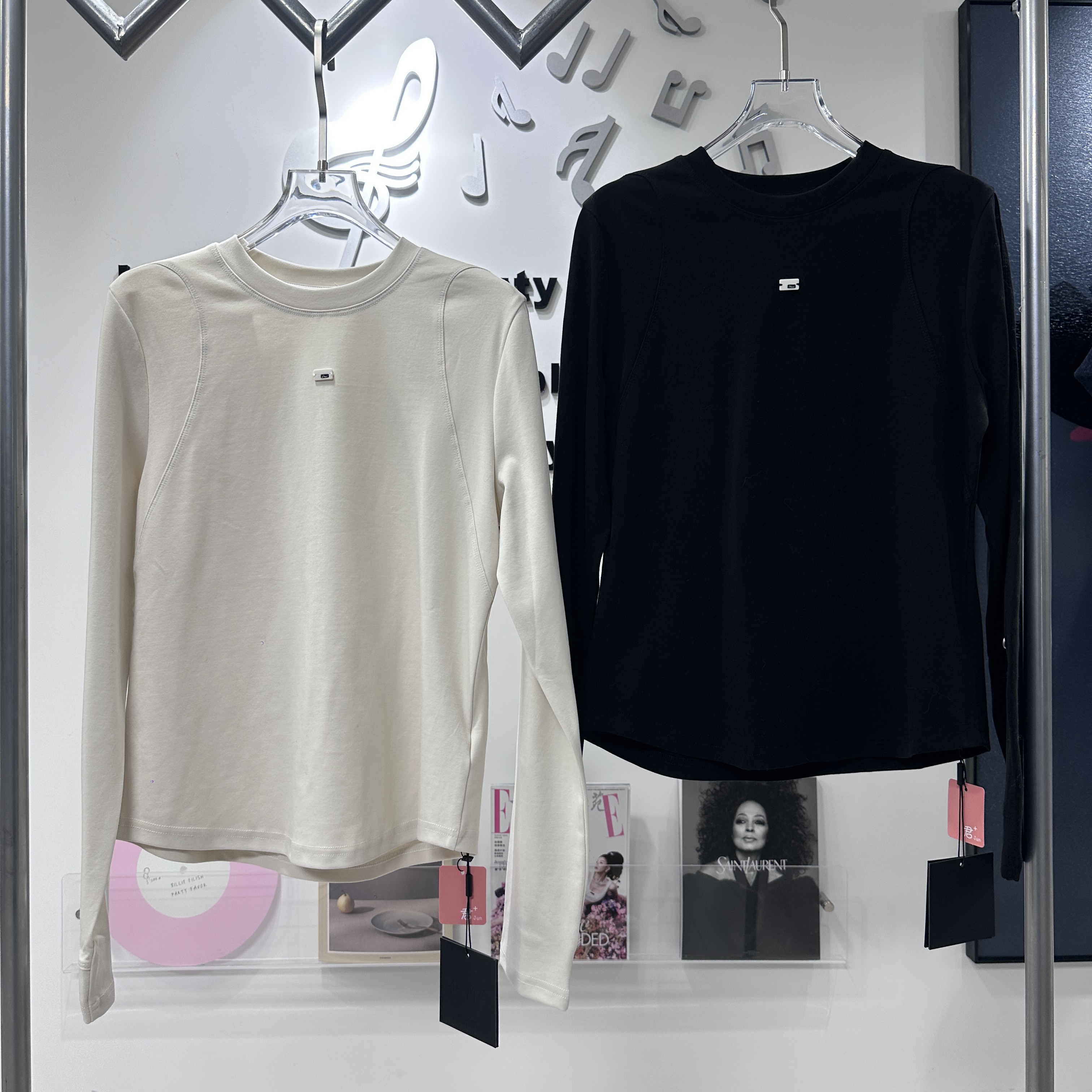 君家双色白标纯色打底衫