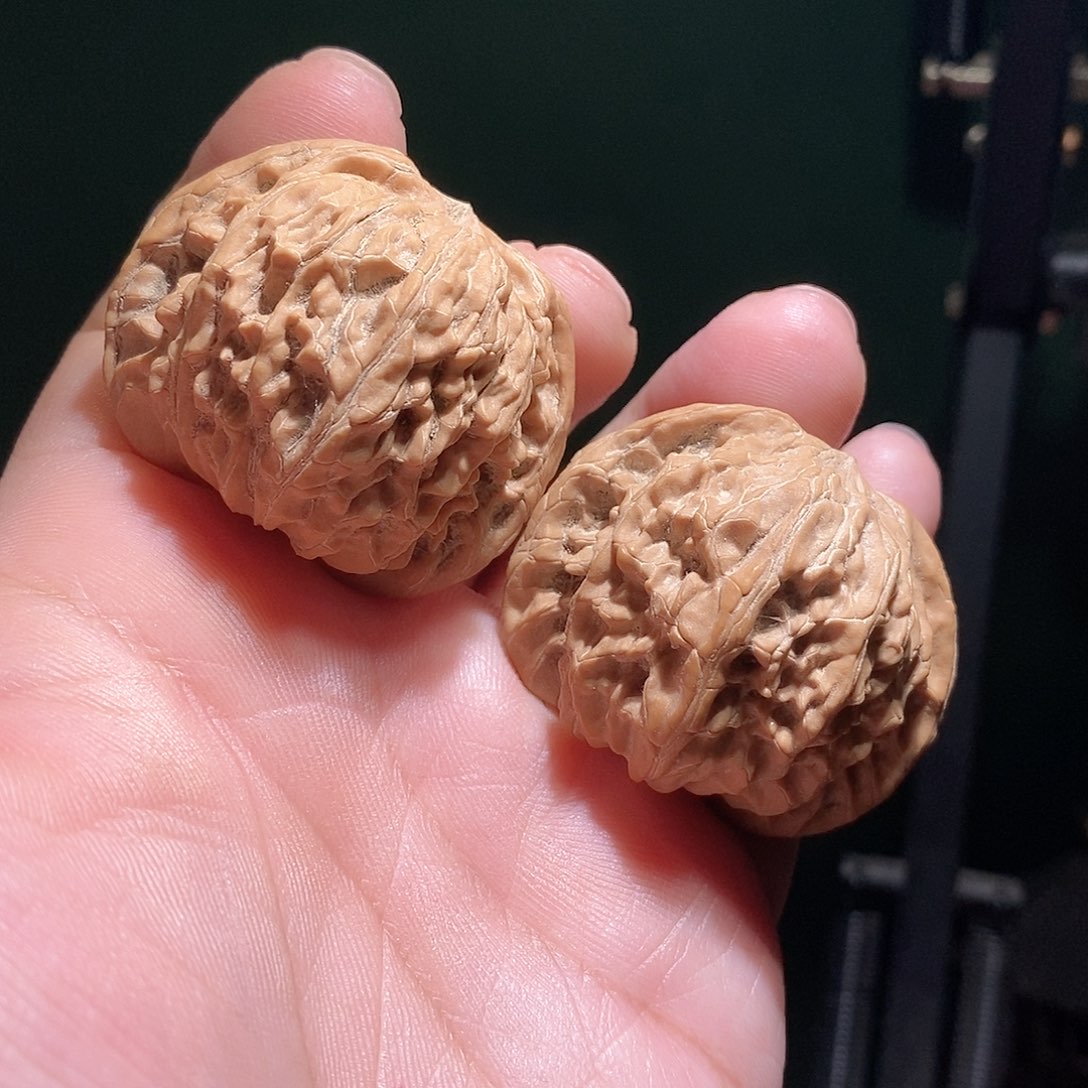 文玩核桃把件42磨盘全品