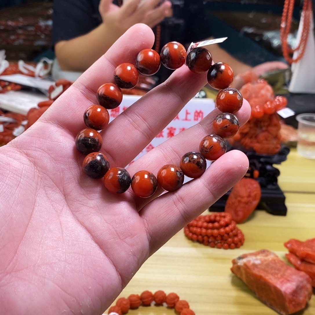 南红玛瑙未镶嵌手链