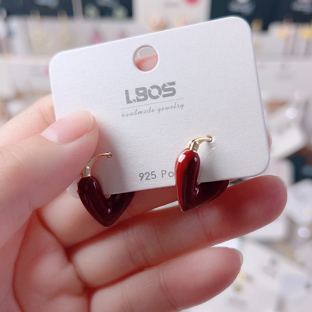 琉璃纯铜合金耳环的