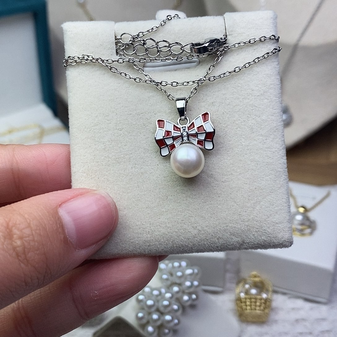 淡水珍珠耳饰银S925镶嵌