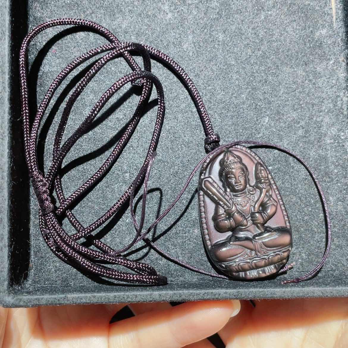 【闪购商品】未镶嵌黑曜岩吊坠(不含链)S****绣