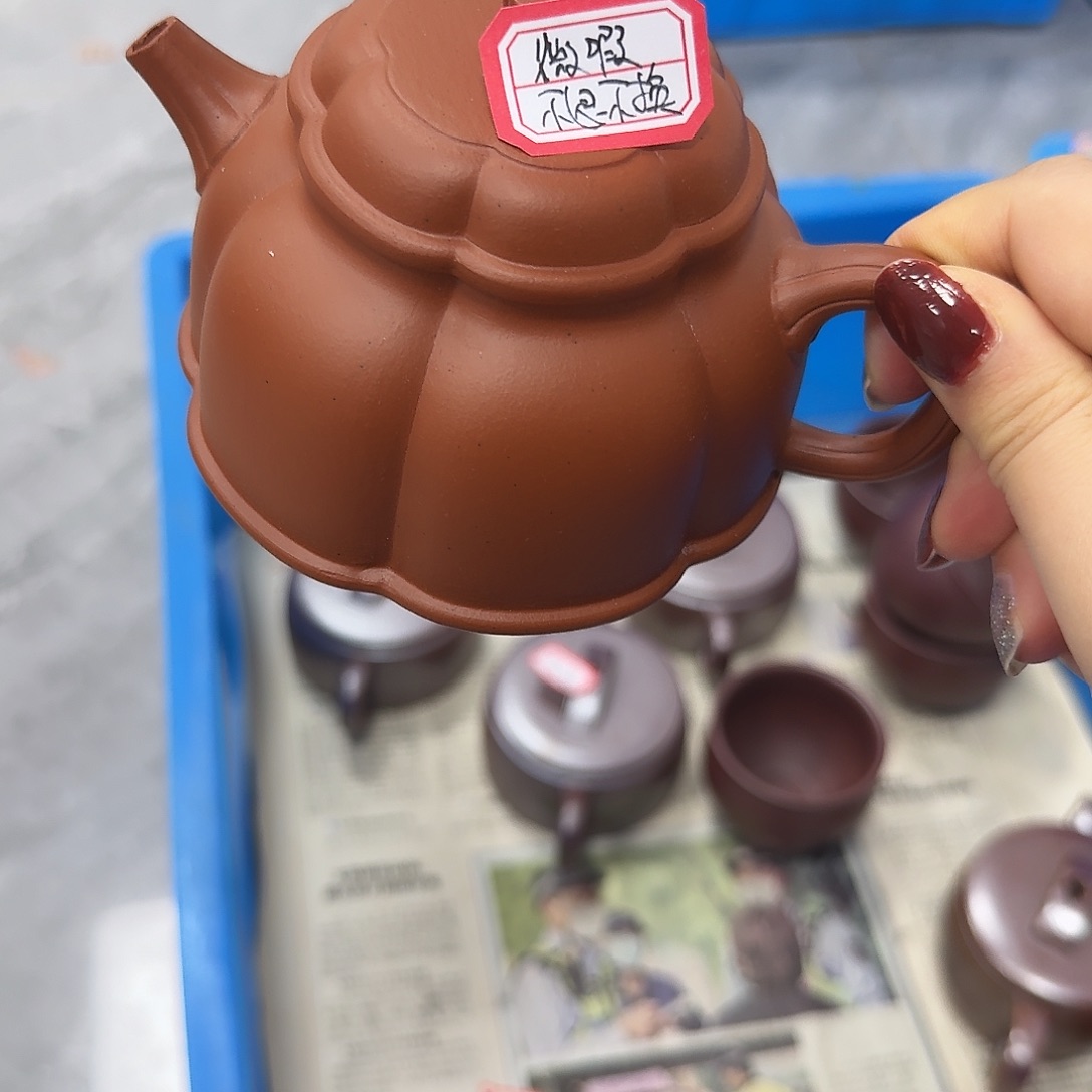 紫砂茶壶黄龙山原矿朱泥225