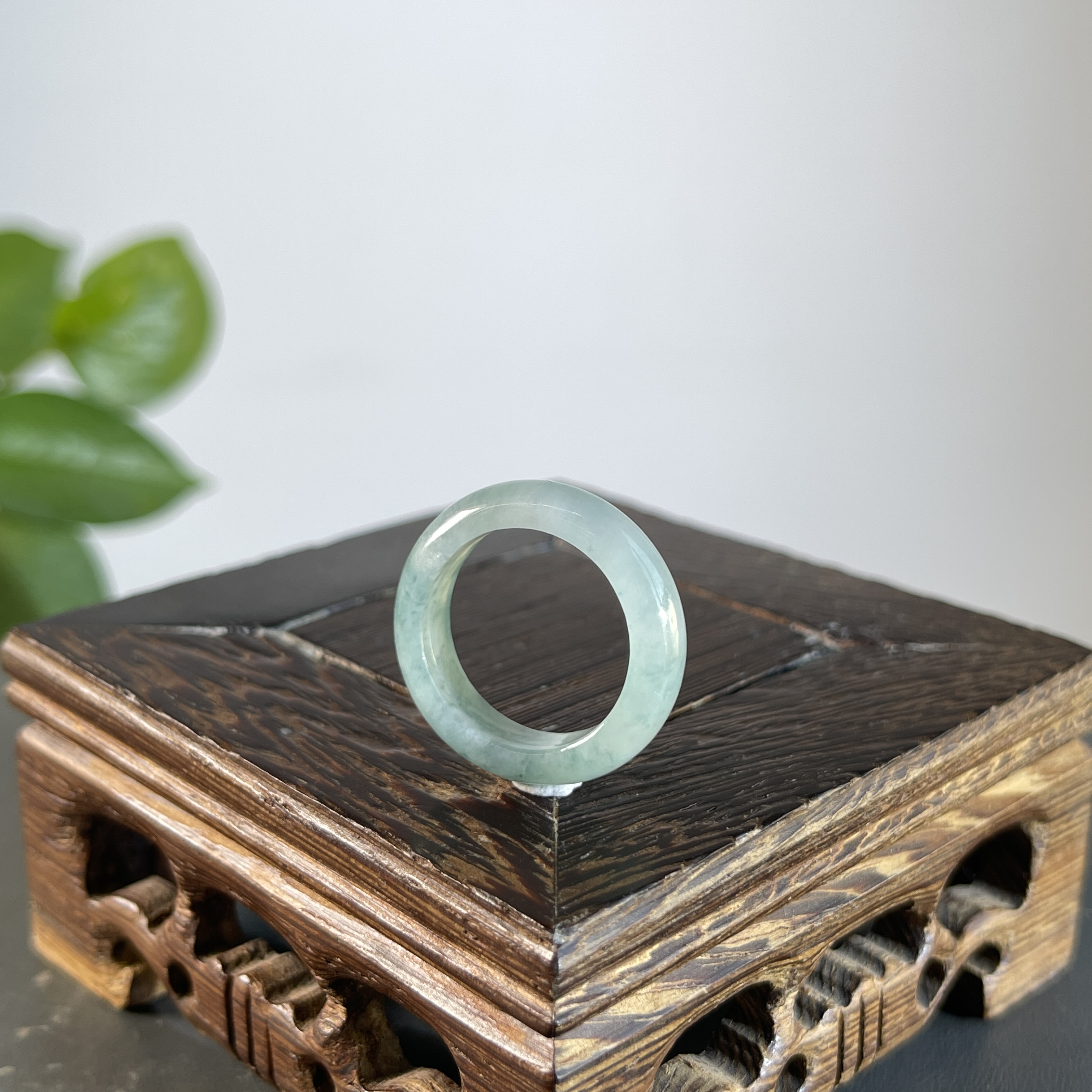 JGB02-32  天然缅甸A货翡翠  翡翠戒圈17#