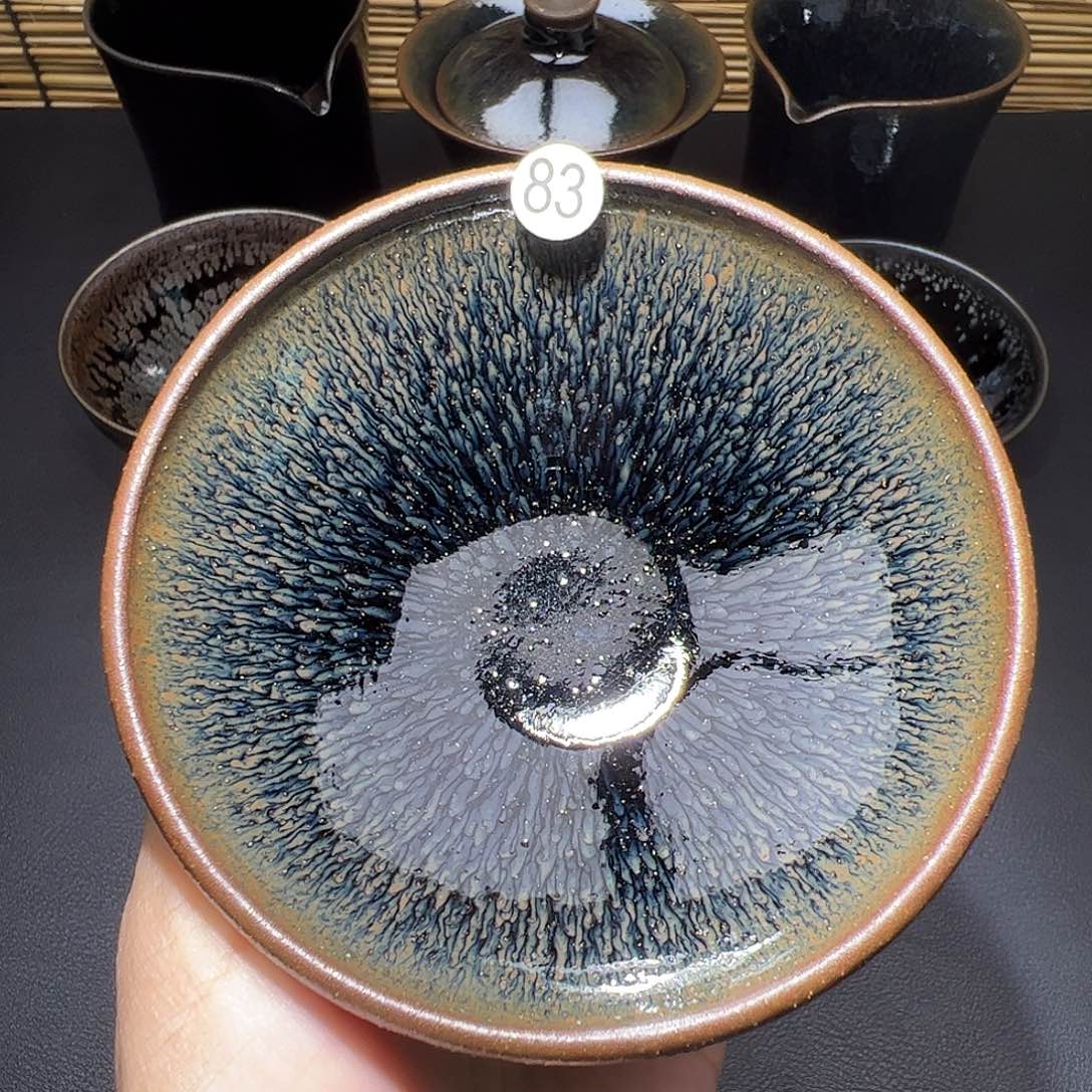 茶盏龙窑柴烧建盏，灯盏
