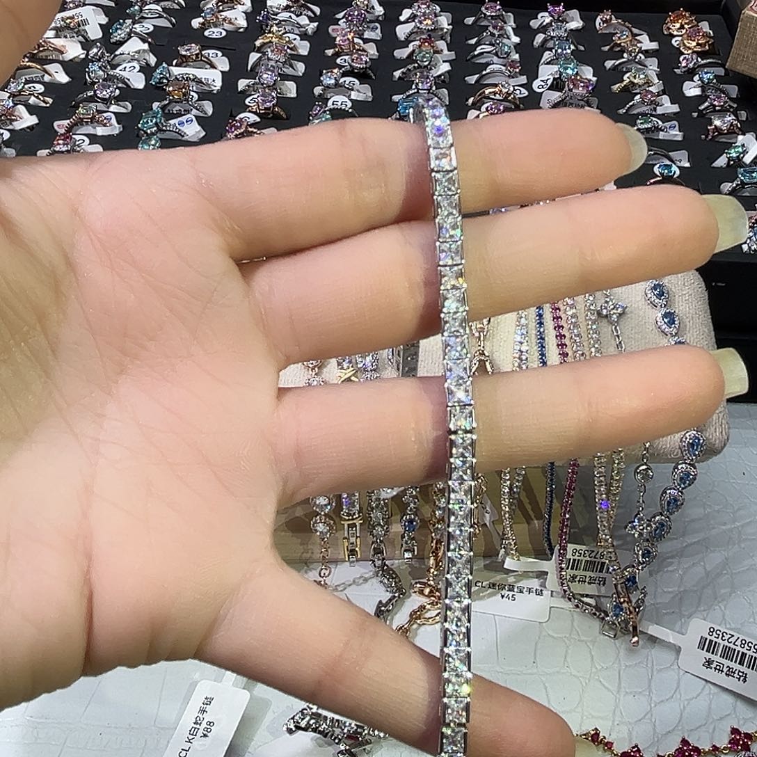 莫桑石非金属CL方钻手链（16）