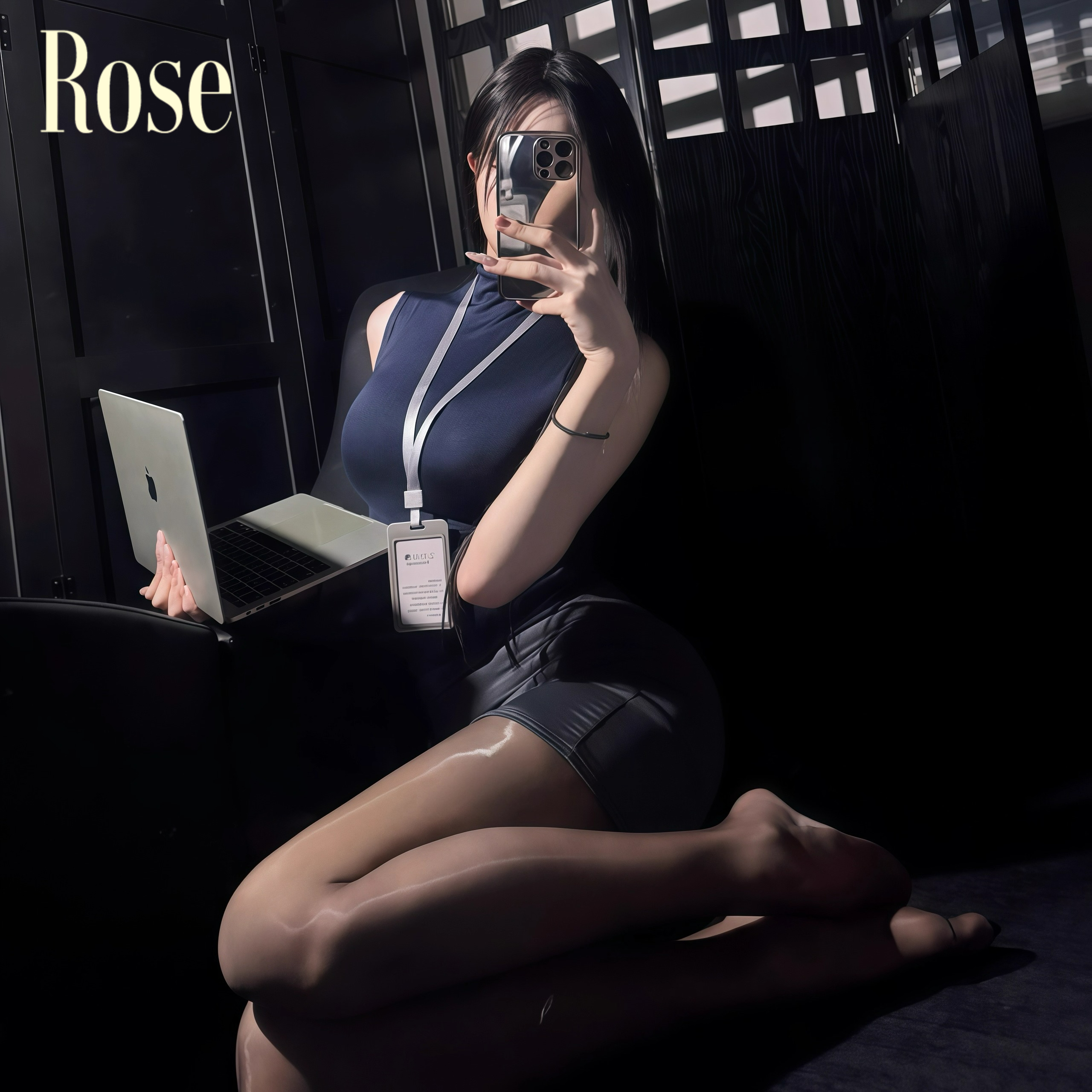 Rose*风俏小秘*大码*性感修身背心上衣女夏气质御姐包臀短裙套装