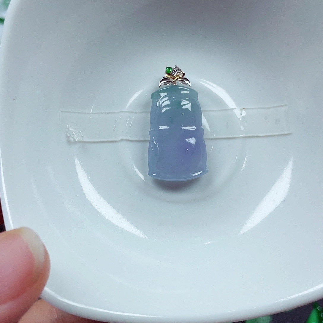 翡翠18K金镶嵌手链天然缅甸翡翠A货卡26-16.5-6.4