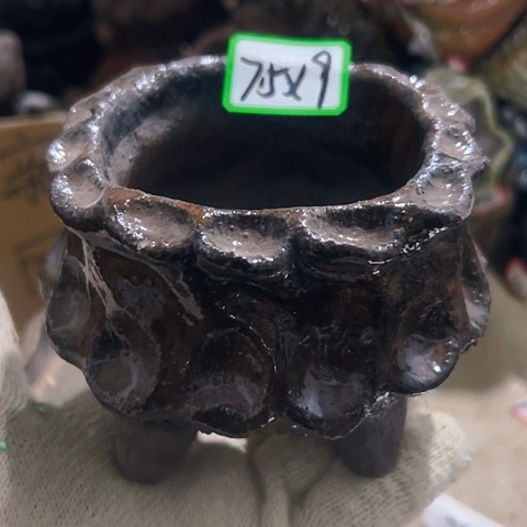 红陶粗陶花盆手工