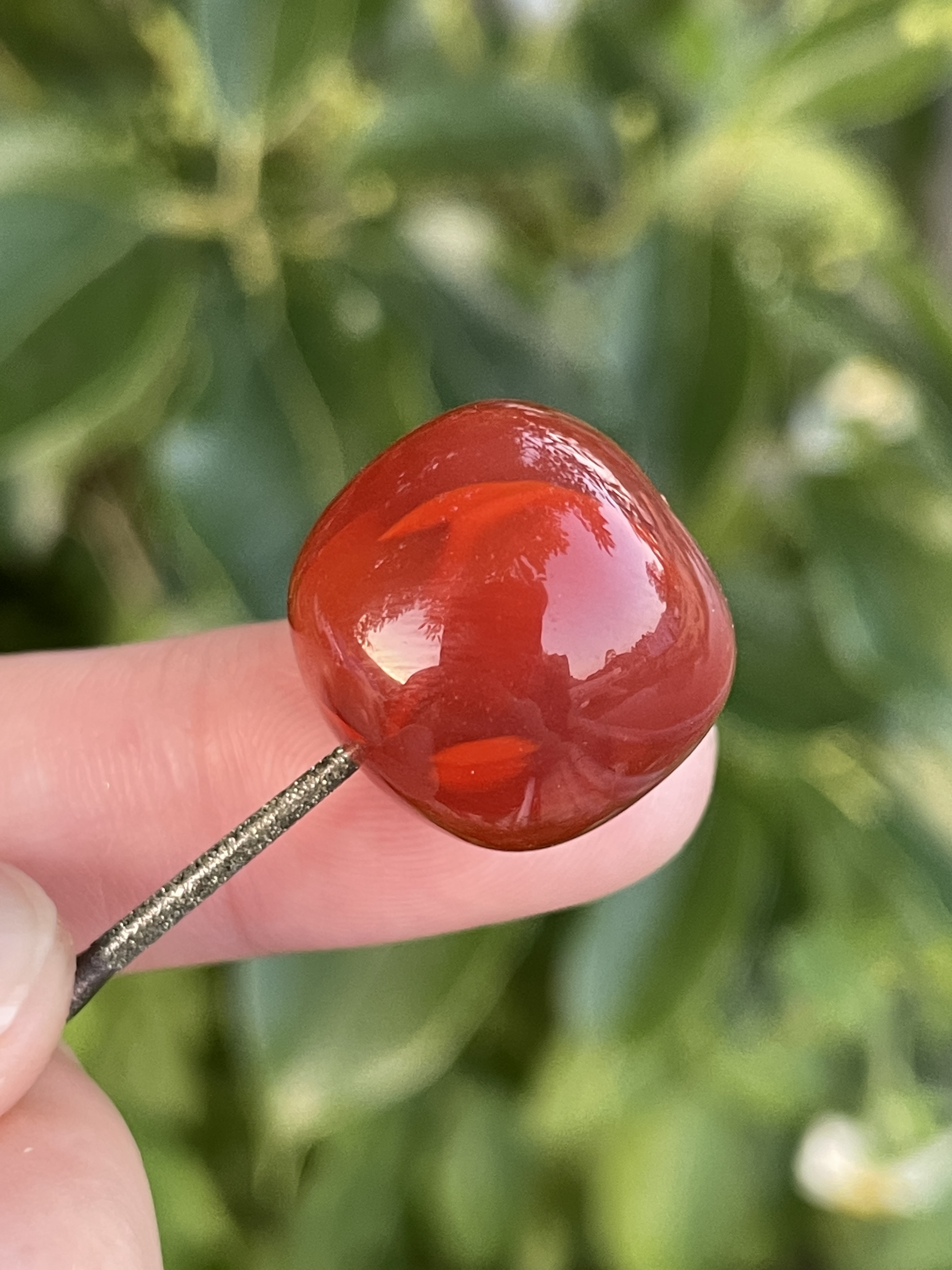 精品南红玛瑙老型珠配饰单珠尺寸18.5x17mm颜色红润火焰红微瑕