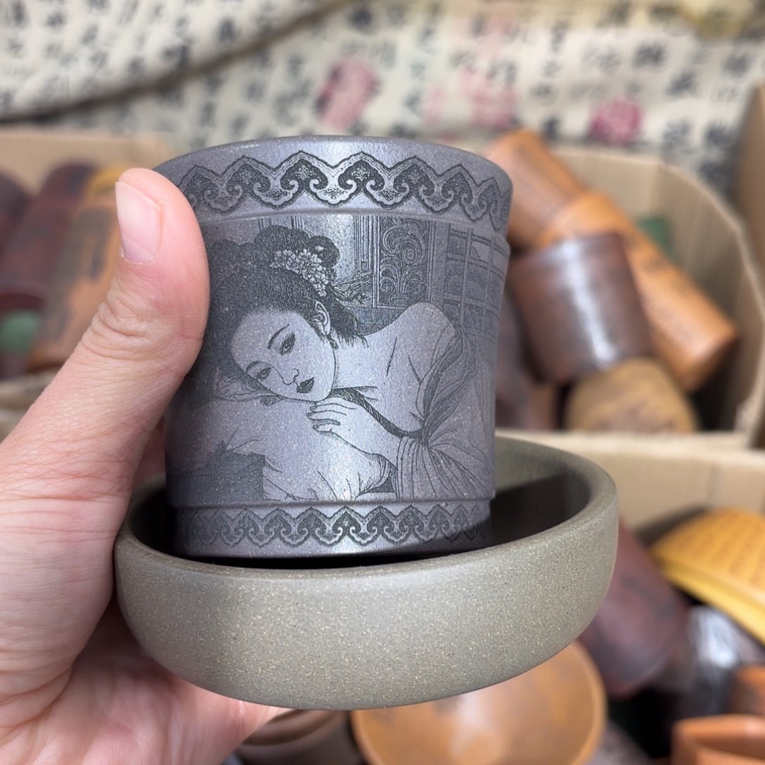 紫砂茶杯微瑕紫砂杯不退不换