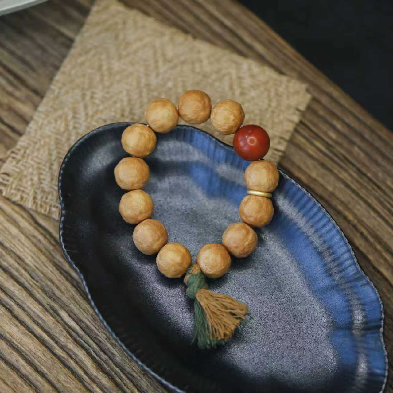 麦麦【应淮】天然猴头核桃+南/红+925  手串 多样性发一