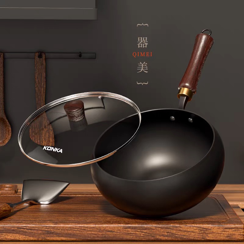 晴好2501-2599【锅盖微瑕】高品质铁锅2手不粘锅直播专用链接孤品