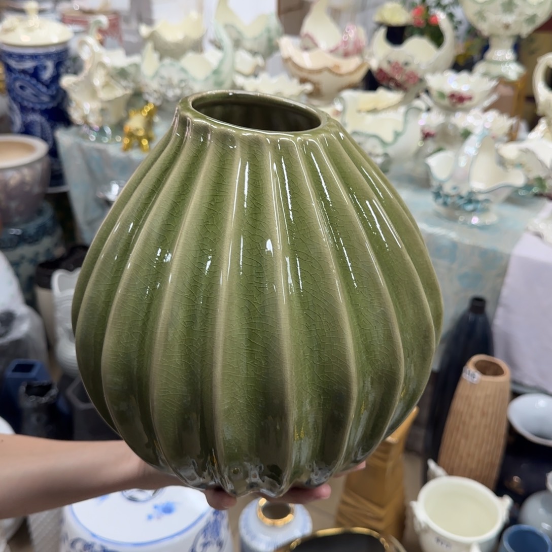 瓷片微瑕陶瓷工艺花瓶摆件