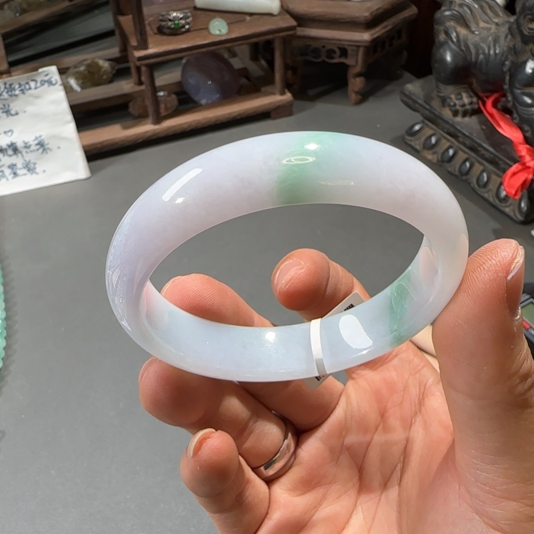 翡翠未镶嵌手镯55圈口