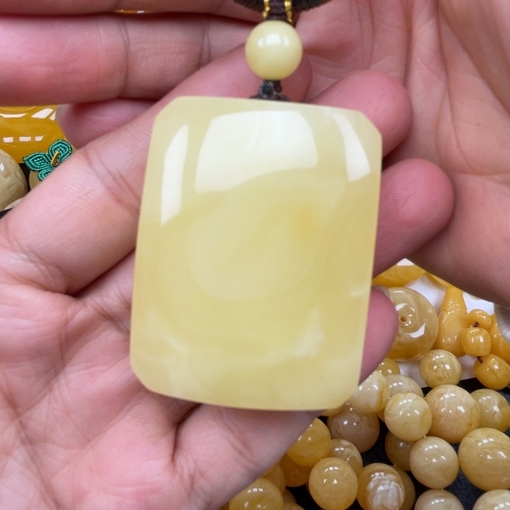 裸石蜜蜡未镶嵌蜜蜡平安无事牌