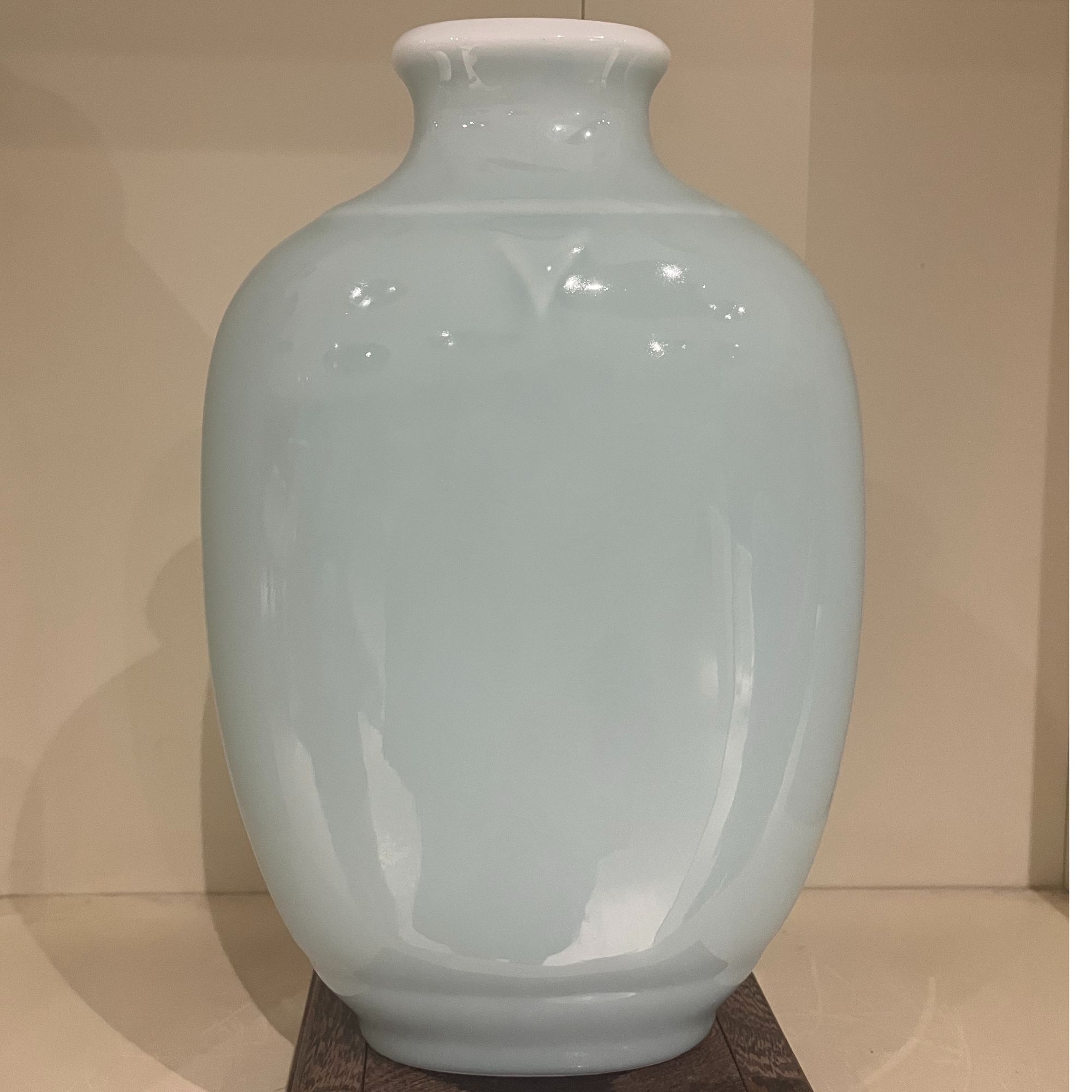 昆仑牌鲁青瓷窑变釉扁花瓶（微瑕）360mm*220mm