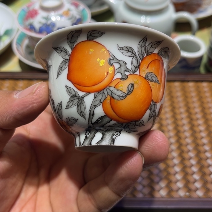 纯手绘精品盖碗杯