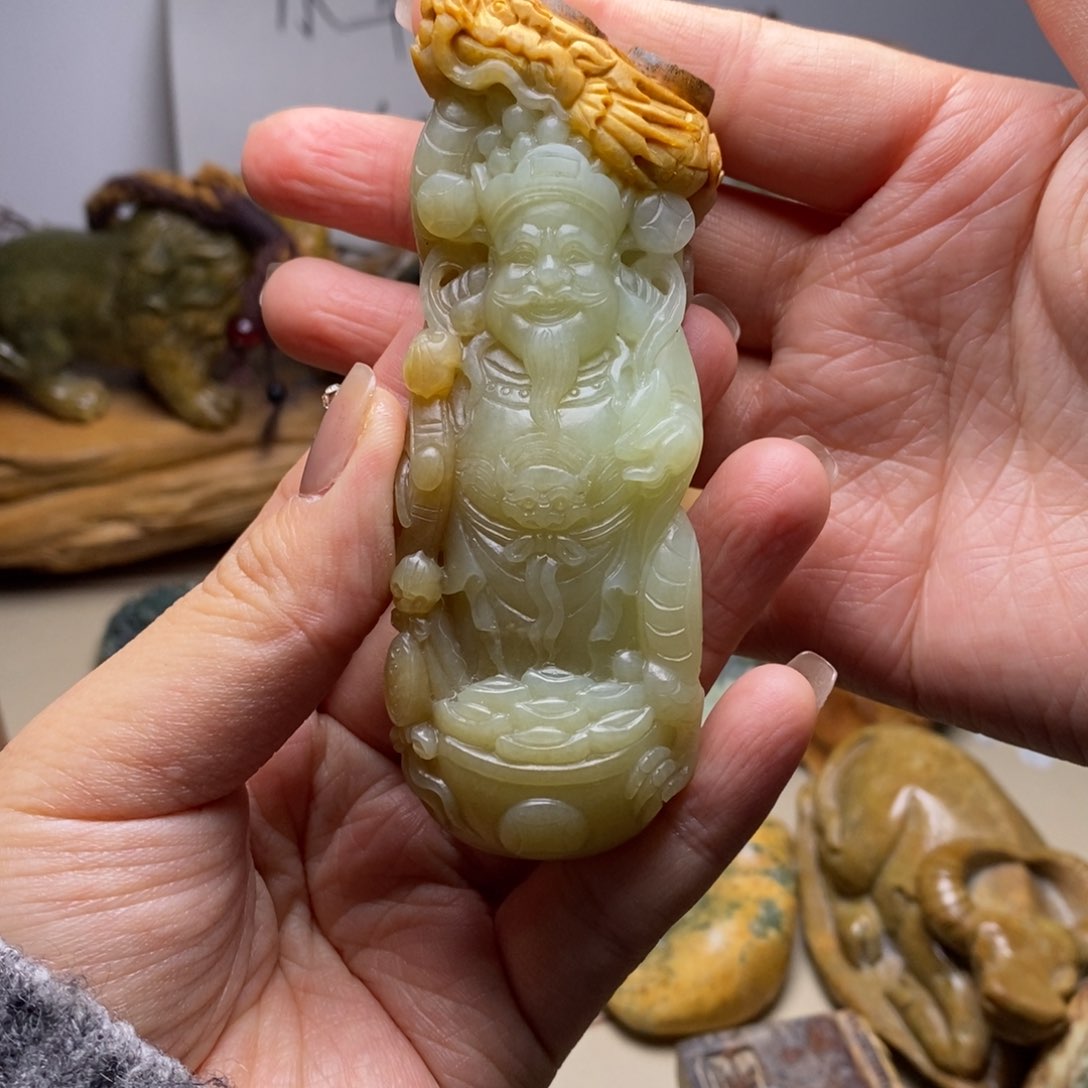 岫岩河磨玉（透闪石质玉）手把未镶嵌Y****2