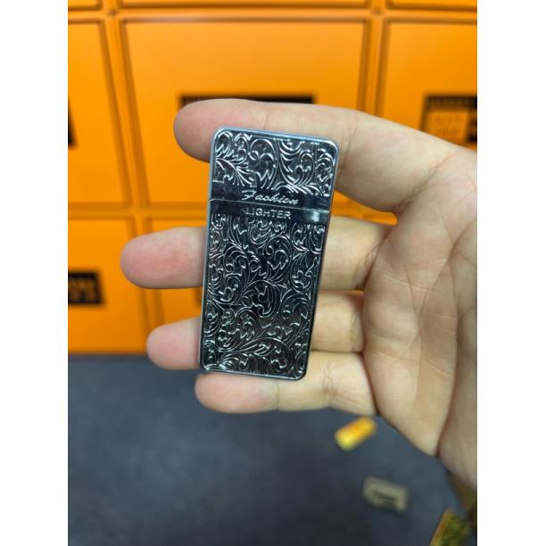唐草银打火机银色雕刻161