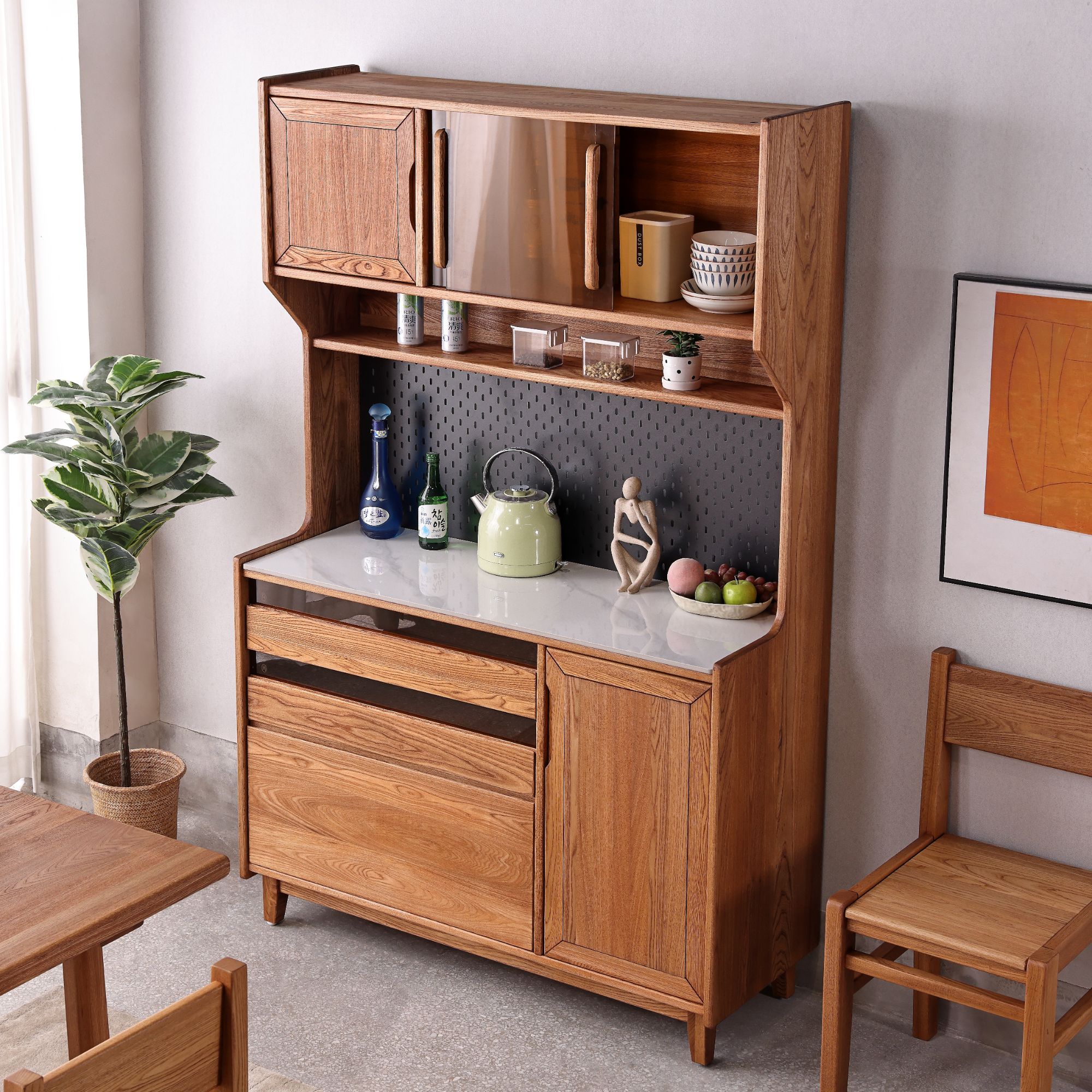 客厅餐边柜柜子置物架书架家用简约北欧