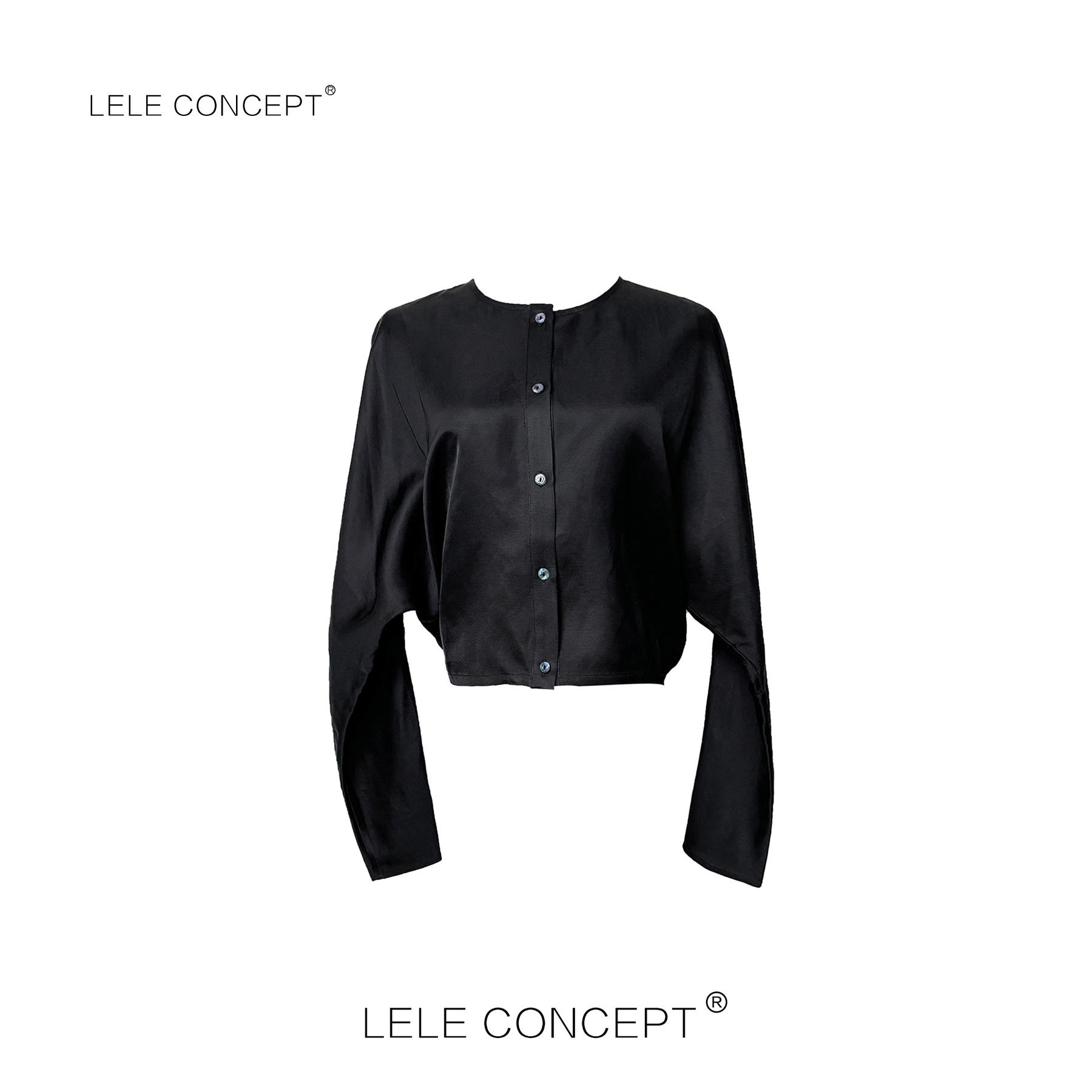 LELE CONCEPT丨设计师款无领系扣上衣S0945