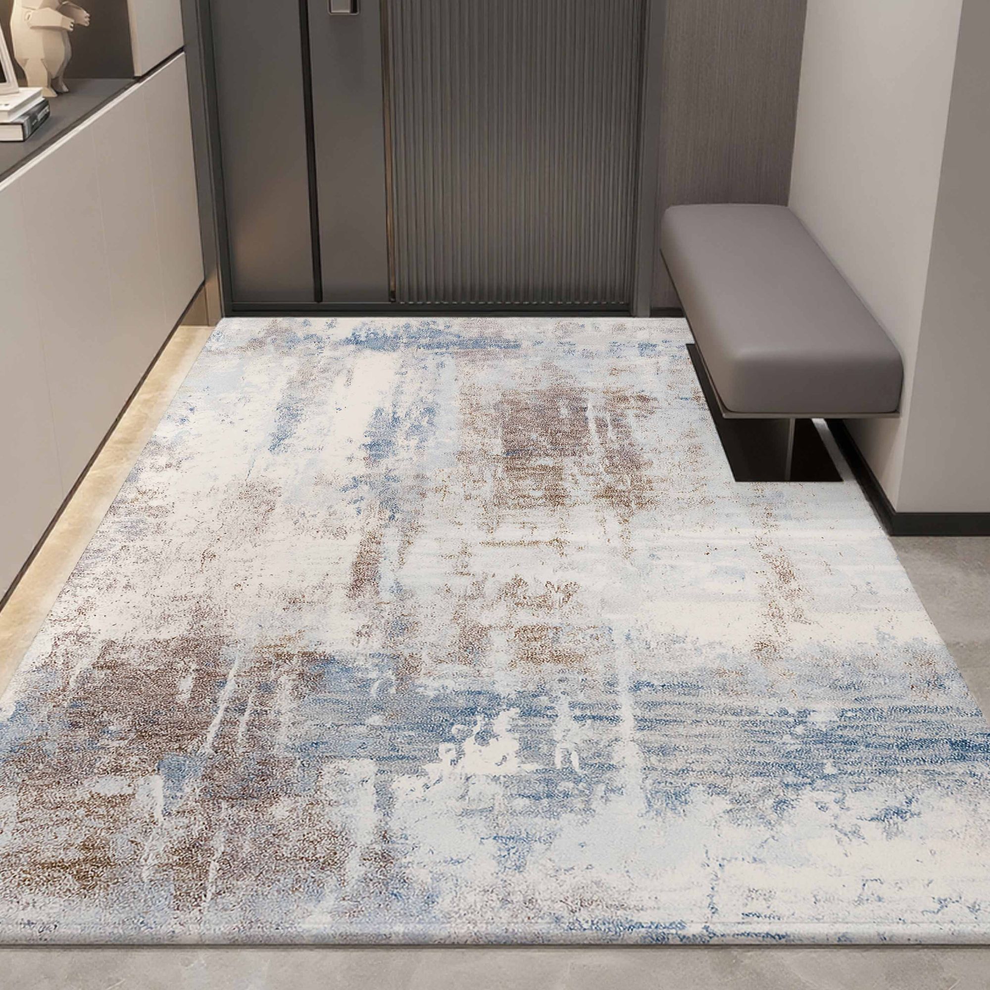 现代简约比利时绒加厚防滑入户门垫除尘耐脏可裁剪定制进门口地毯