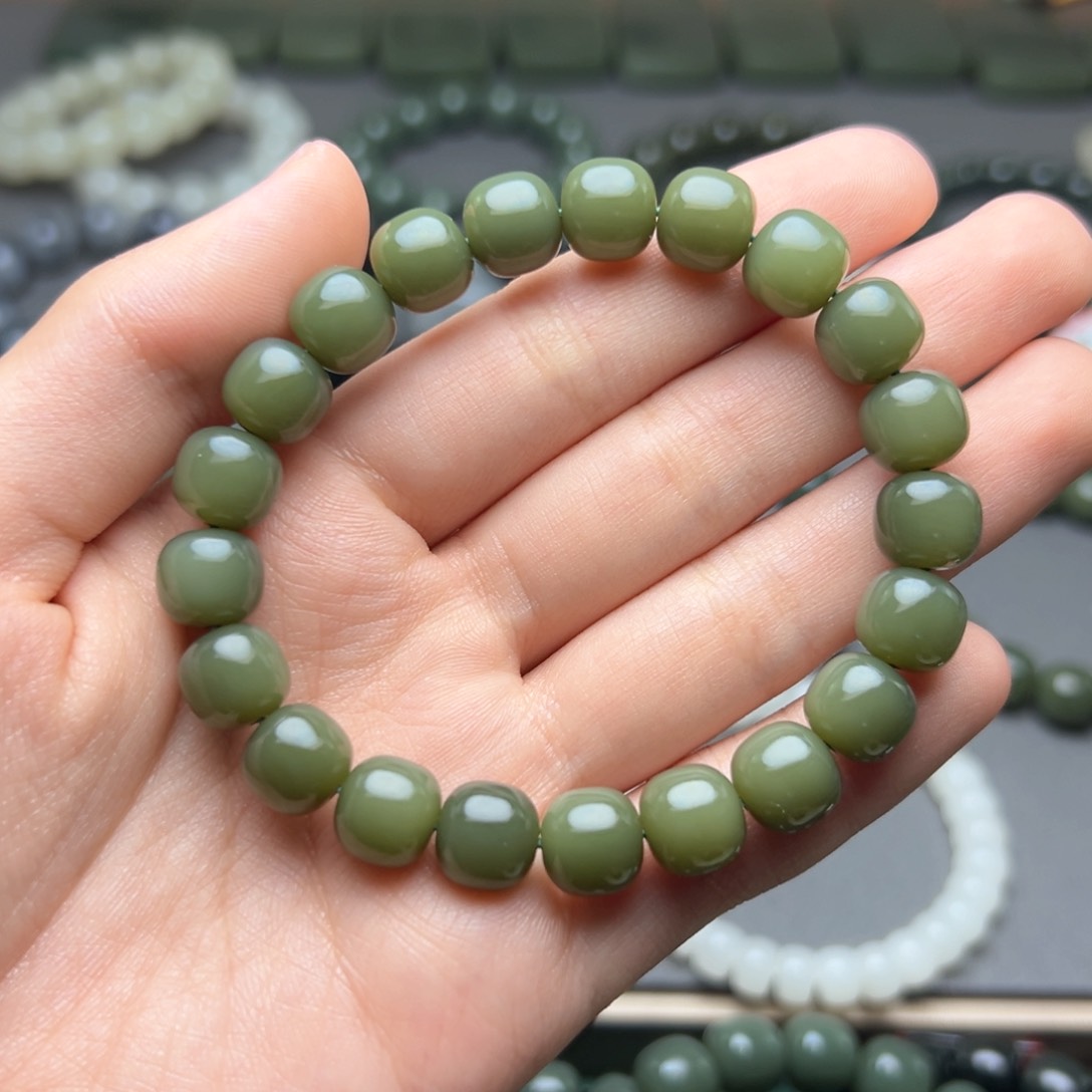 和田玉手链未镶嵌S***程