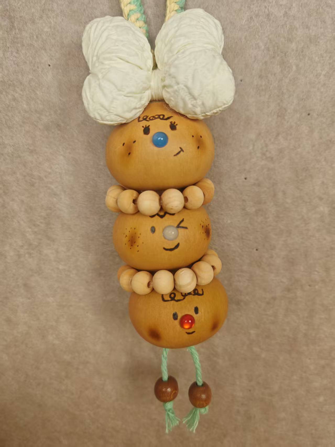 天然手工葫芦糖葫芦卡通表情小脸造型特色手把挂件