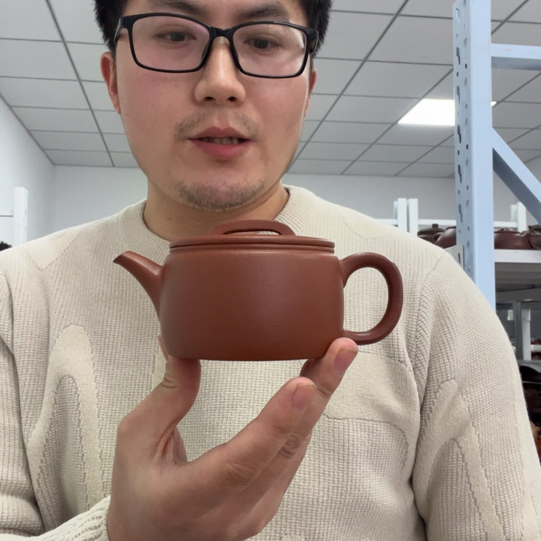 紫砂茶壶红降坡汉瓦