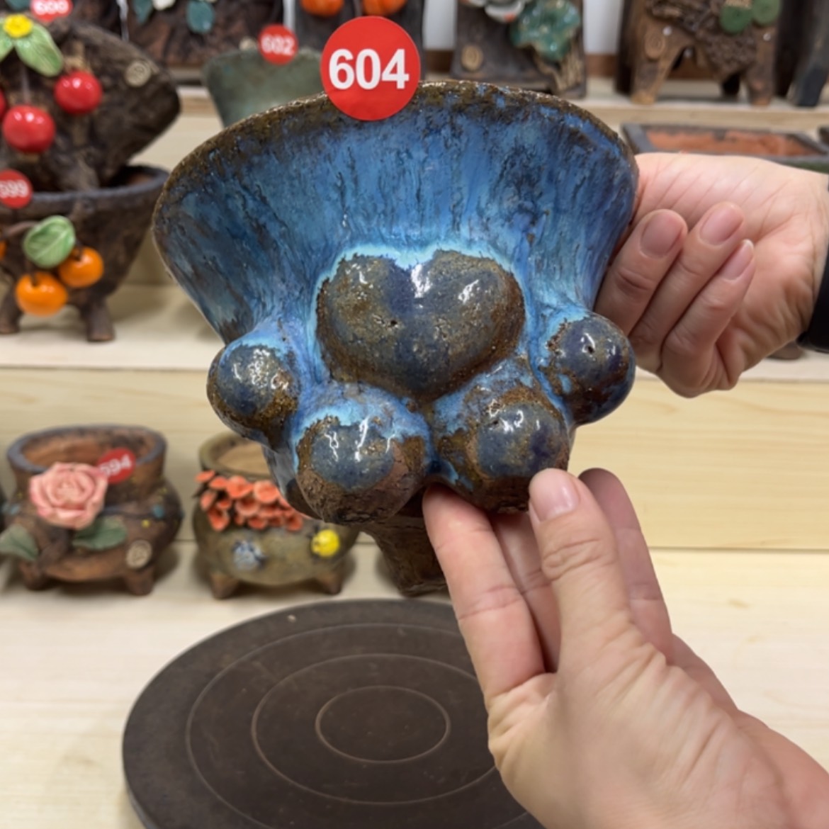 【闪购商品】紫砂花盆604号内口14.5外高13