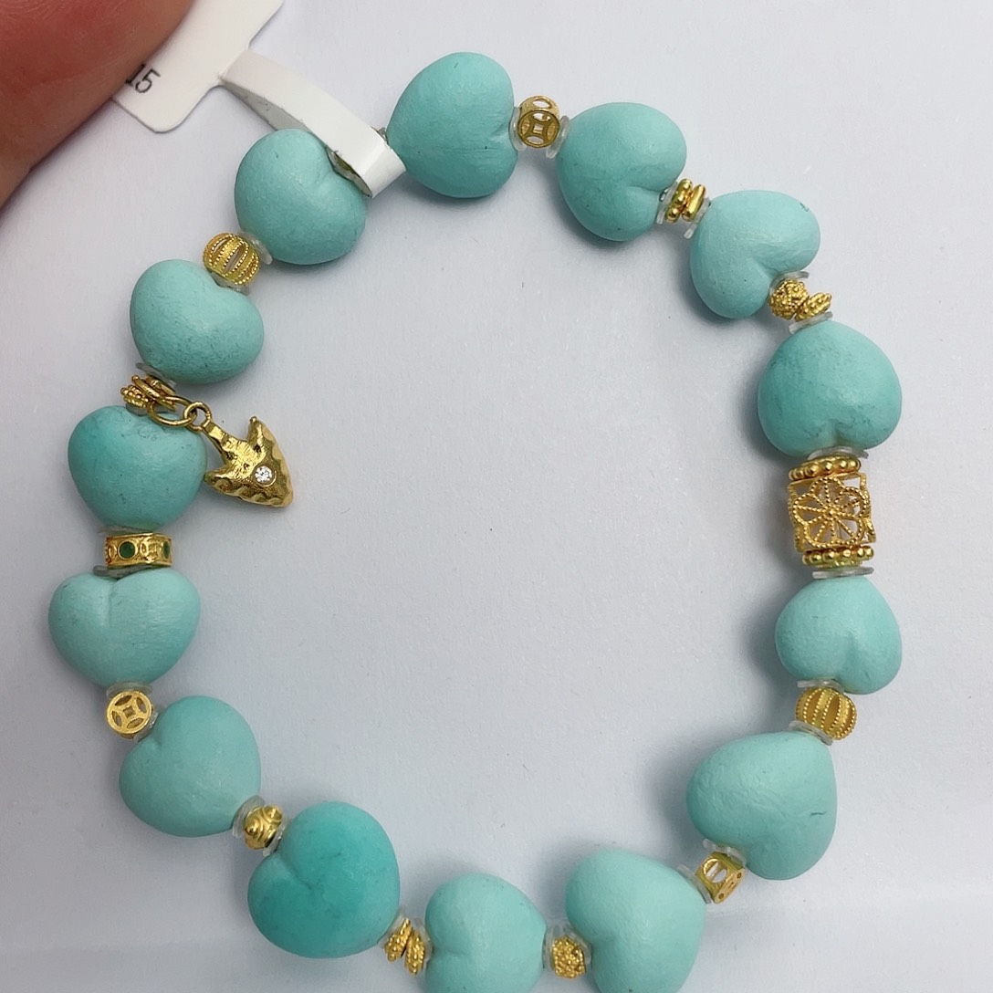 绿松石配饰18K金镶嵌