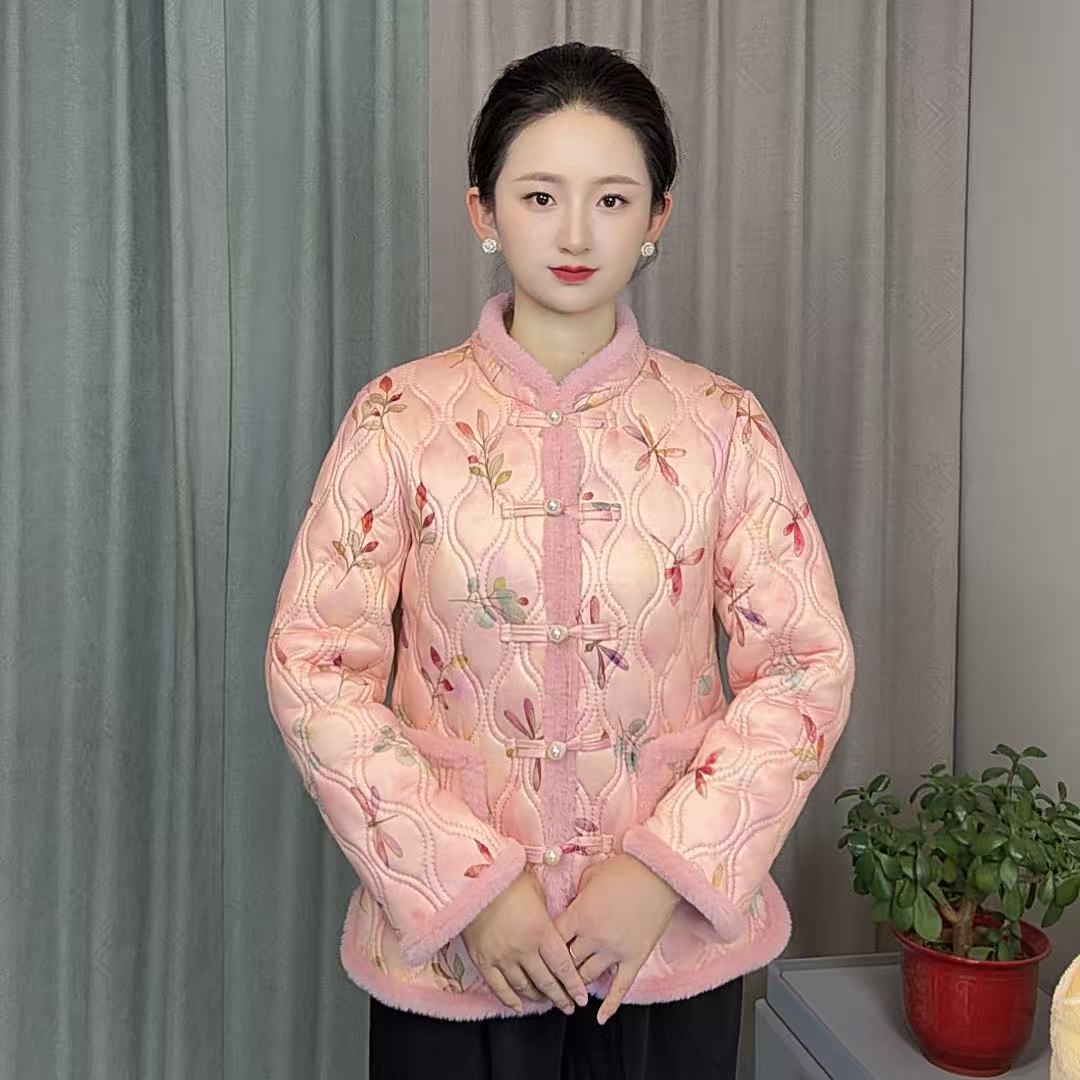 2025新款保暖棉衣棉服棉花袄中国风小棉衣盘扣减龄网红冬季中式
