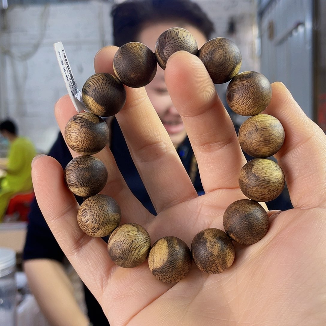 沉香手串棋楠乌身圆珠单圈1.6/19克多样性发一