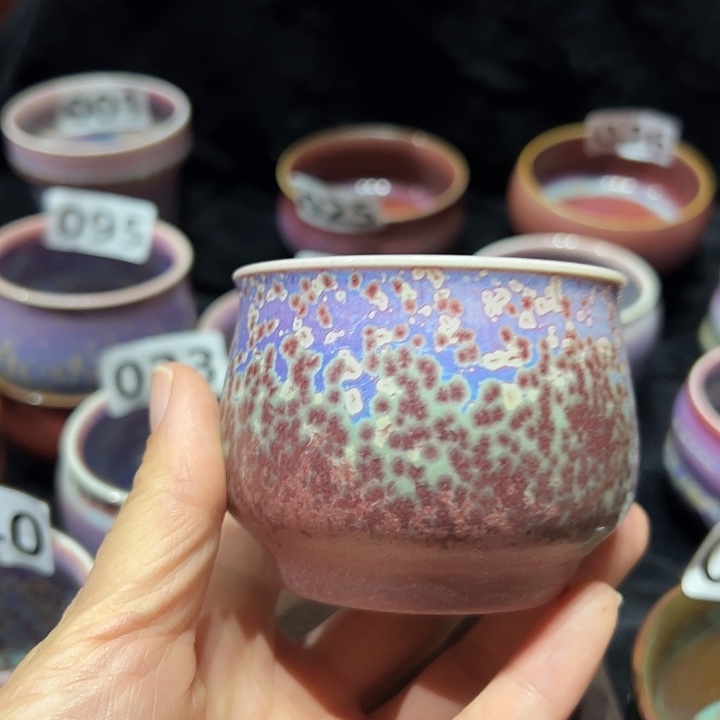 粒***苦瓷摆件手工拉胚主人杯