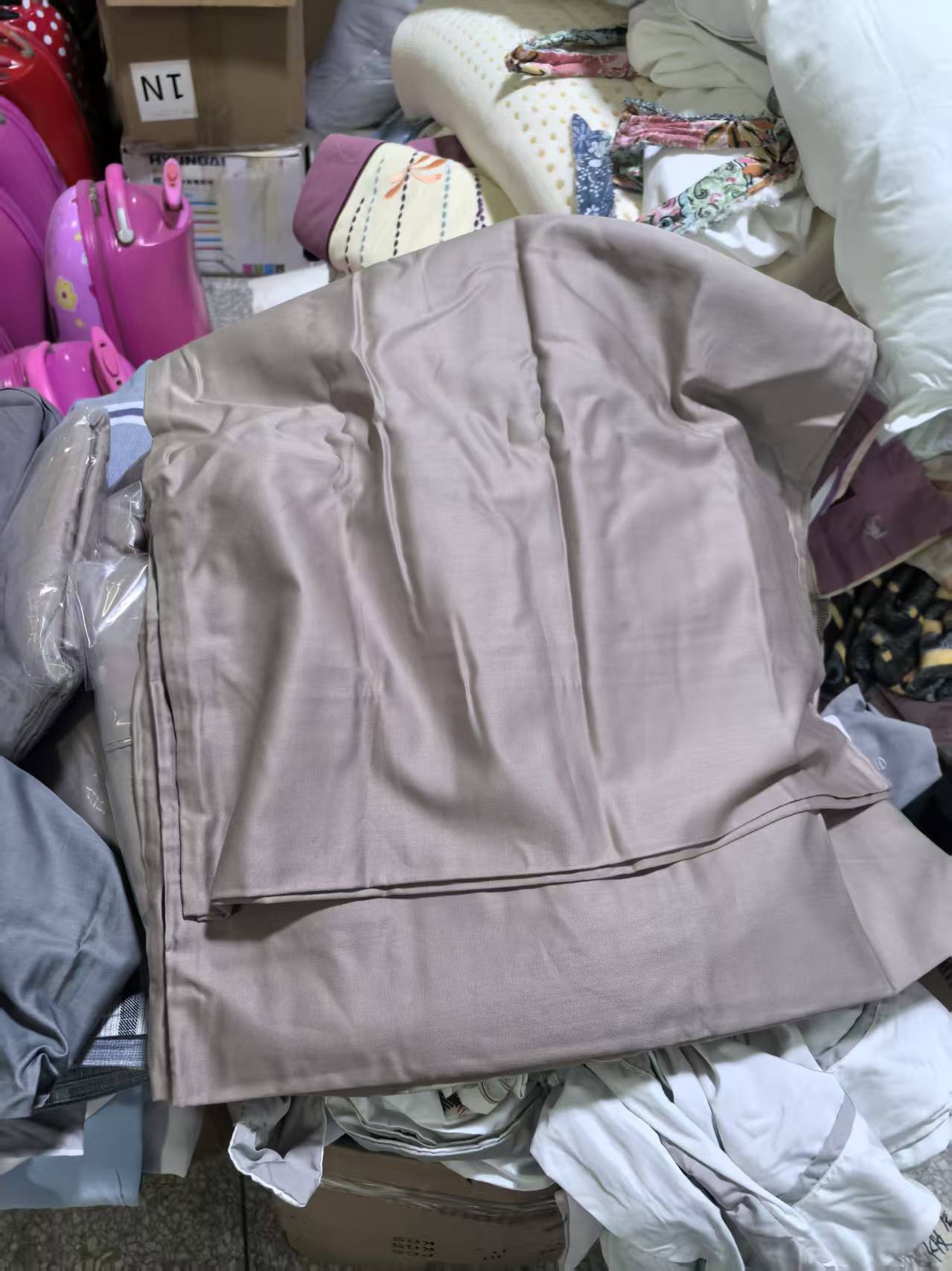 《厚广家》3楼50×90卡其色全棉无拉链信封式枕套 发1对