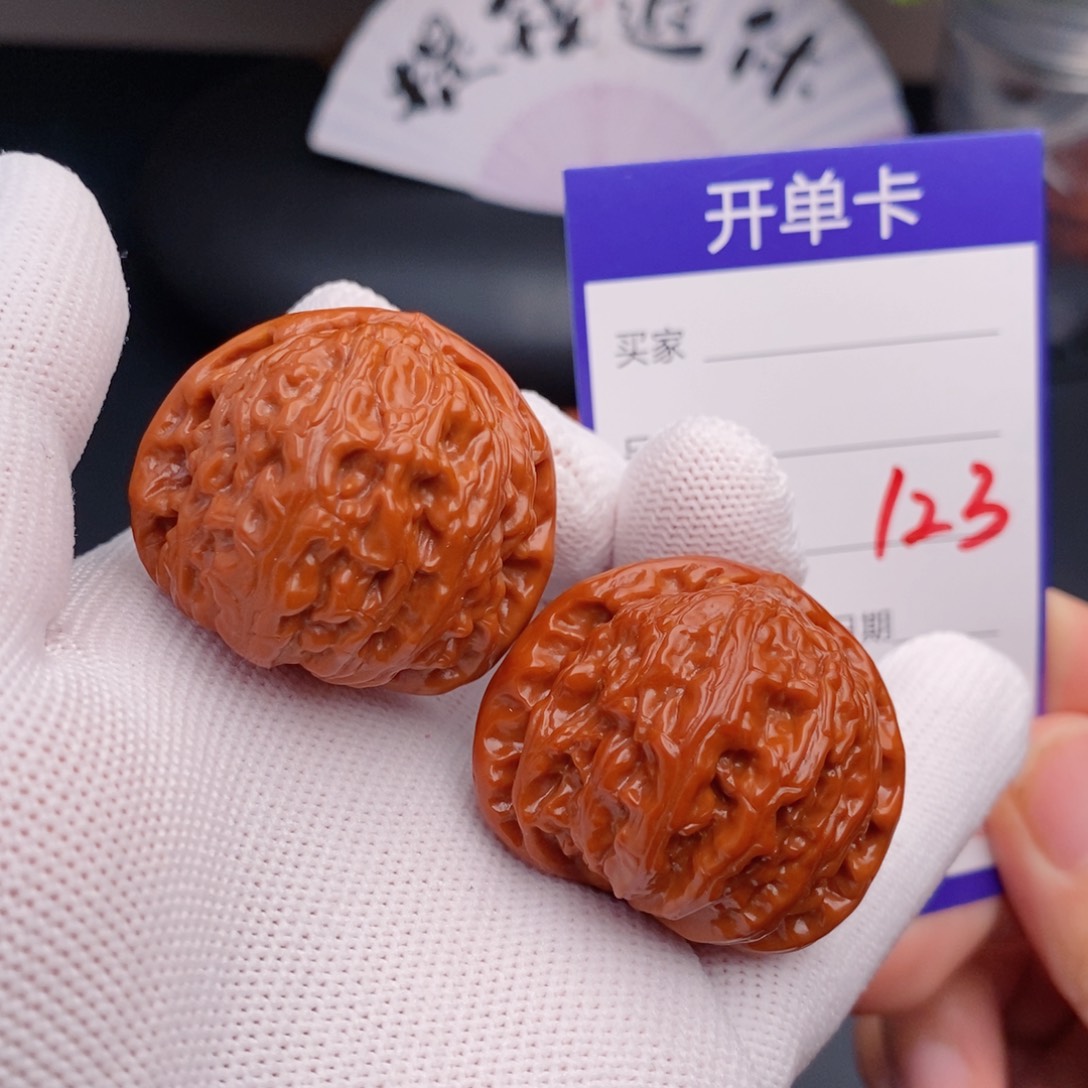 把件文玩核桃37球白123