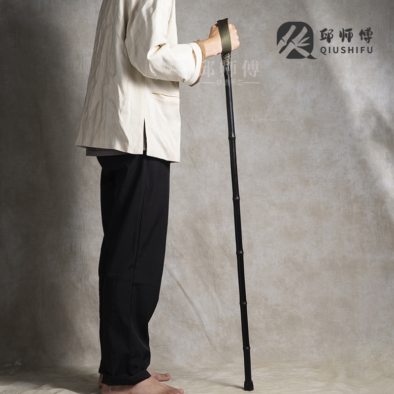 ZG024(木语)紫竹带绕绳子把手登山杖